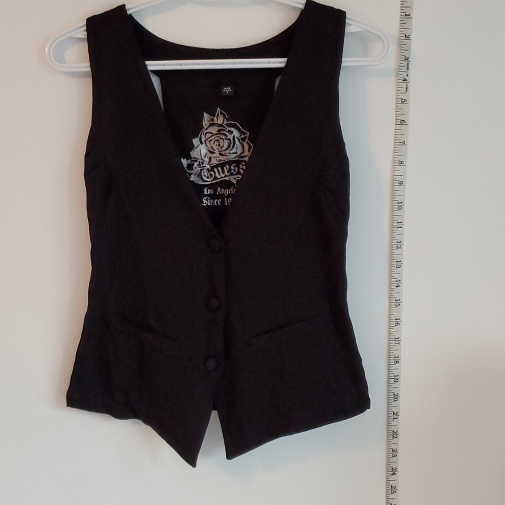 EUC Black Guess Vest with Sequins